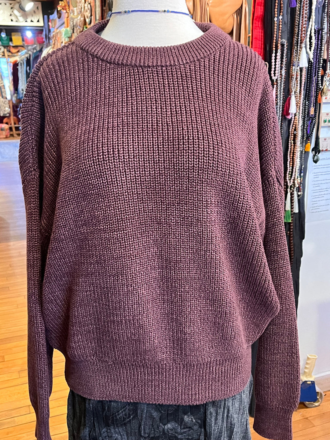Organic Cotton Knitted Sweater ANKF6 - Floating Lotus