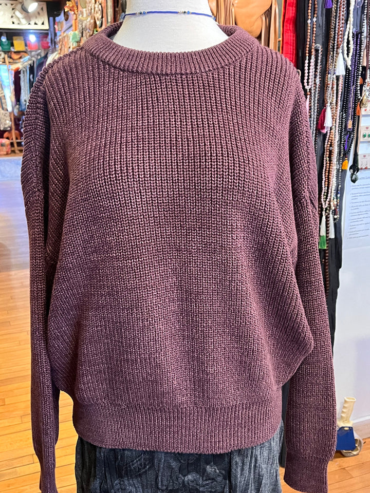 Organic Cotton Knitted Sweater ANKF6 - Floating Lotus