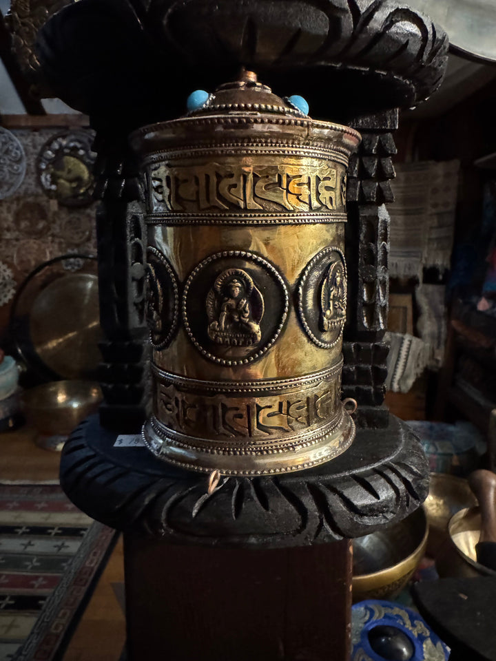 Prayer Wheel - Floating Lotus