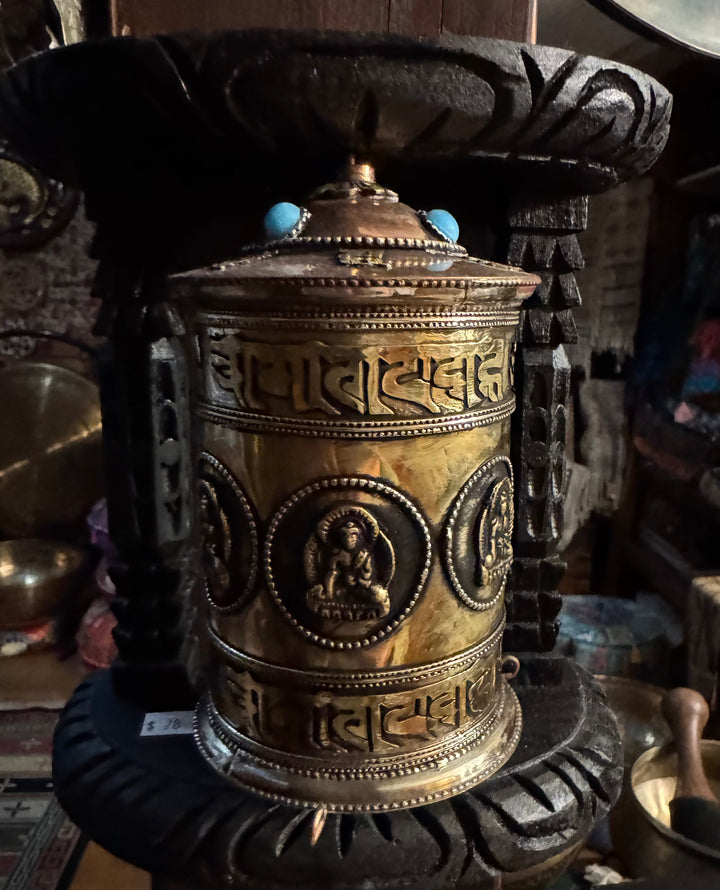 Prayer Wheel - Floating Lotus