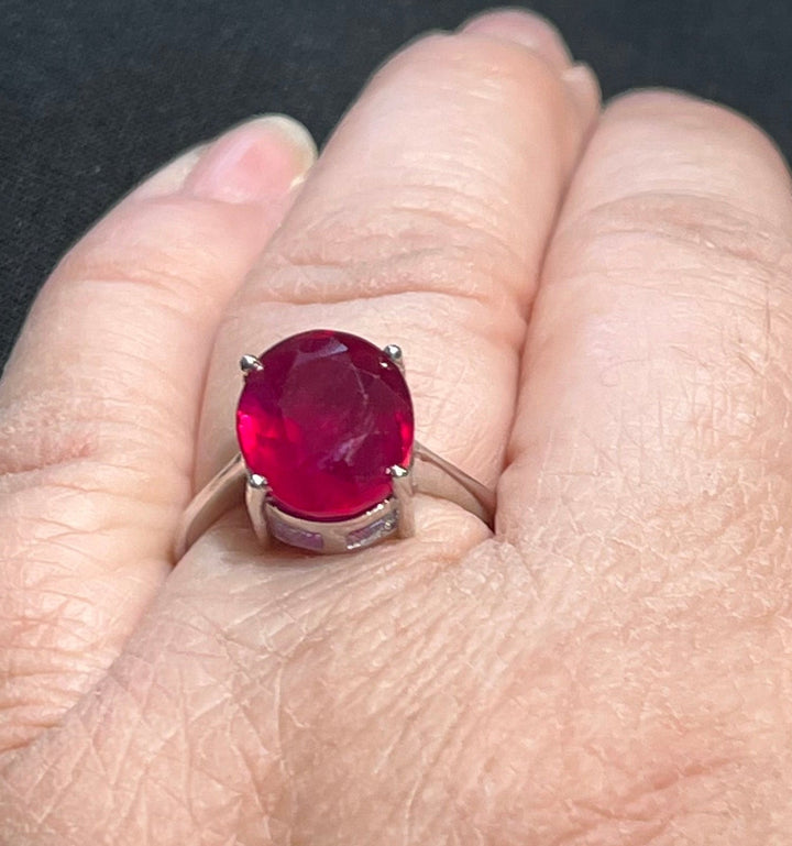 Precious Ruby Ring ￼ - Floating Lotus