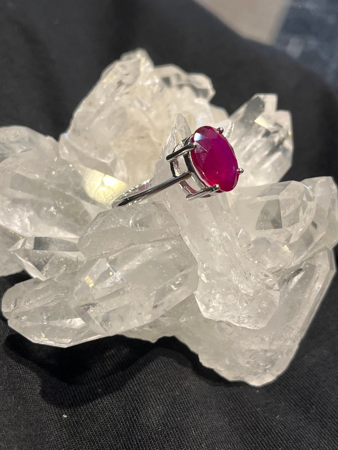 Precious Ruby Ring ￼ - Floating Lotus