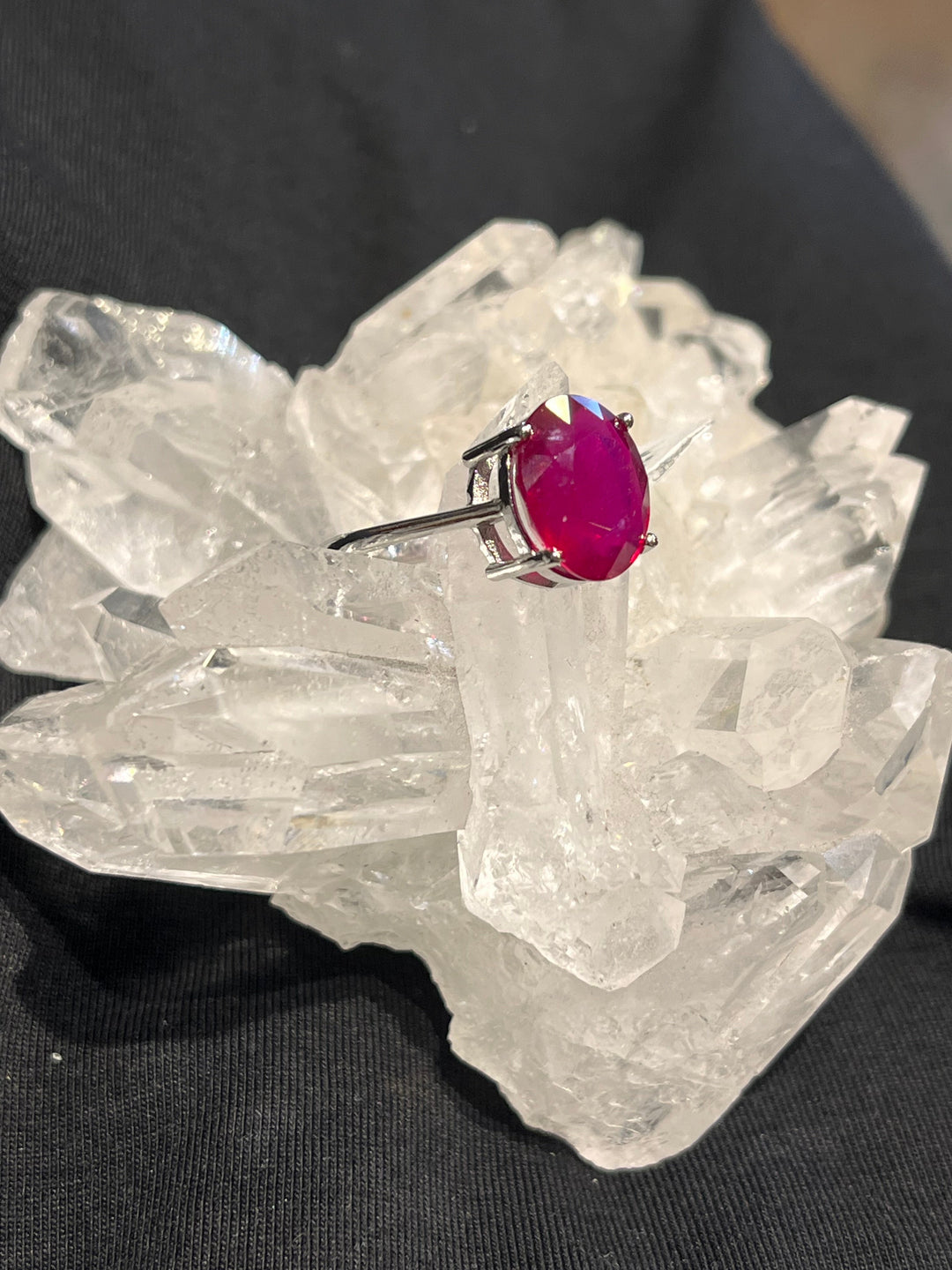 Precious Ruby Ring ￼ - Floating Lotus