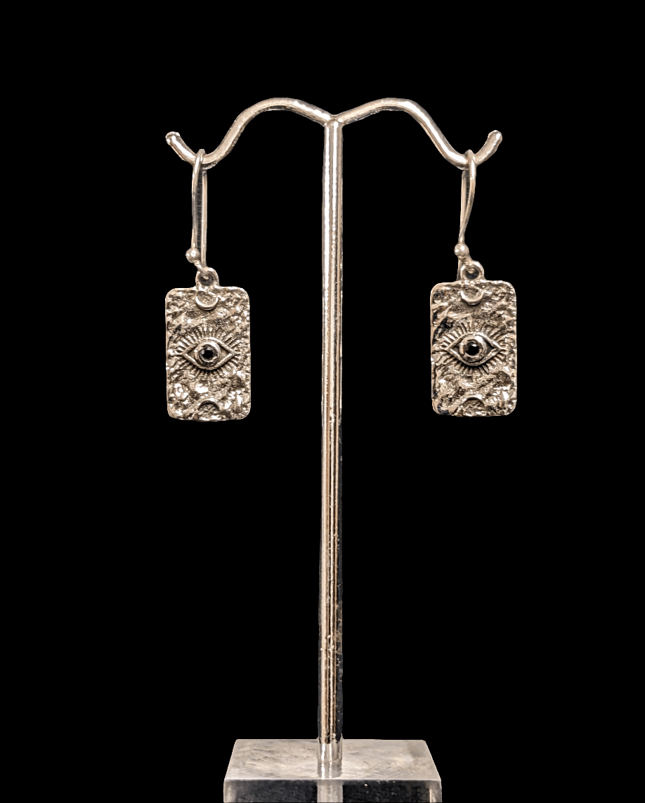 Protective Evil Eye Earrings - Floating Lotus