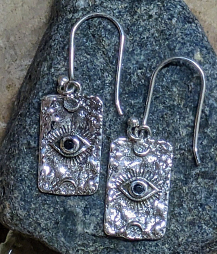 Protective Evil Eye Earrings - Floating Lotus