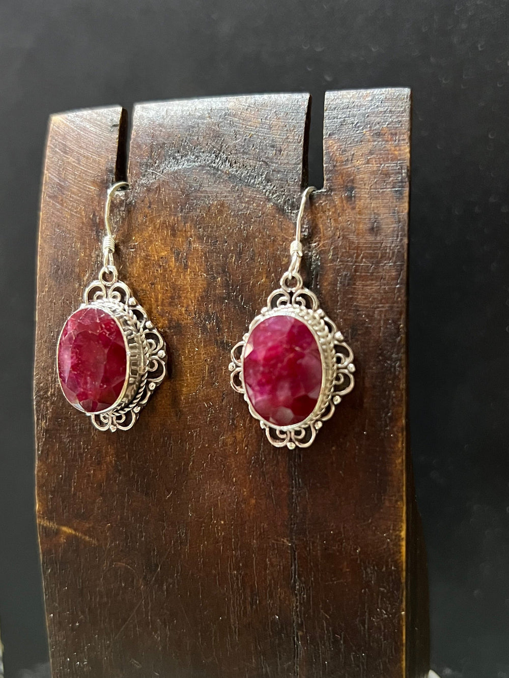 Raw Ruby Earrings