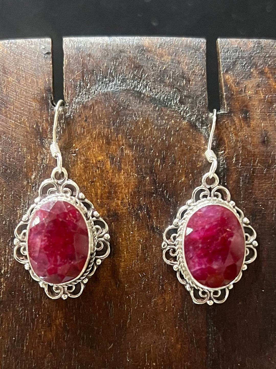 Raw Ruby Earrings