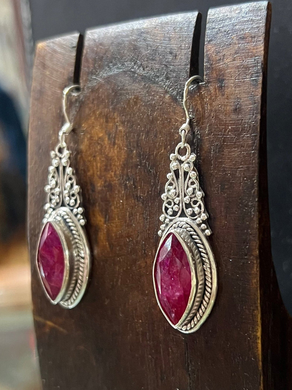Raw Ruby Earrings