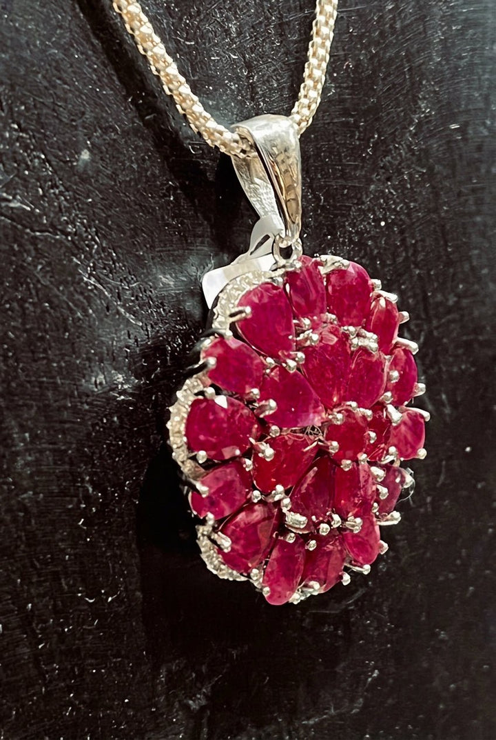 Ruby Pendant - Floating Lotus