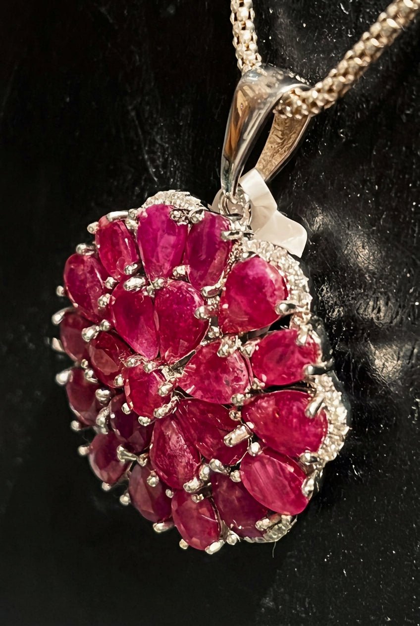 Ruby Pendant - Floating Lotus