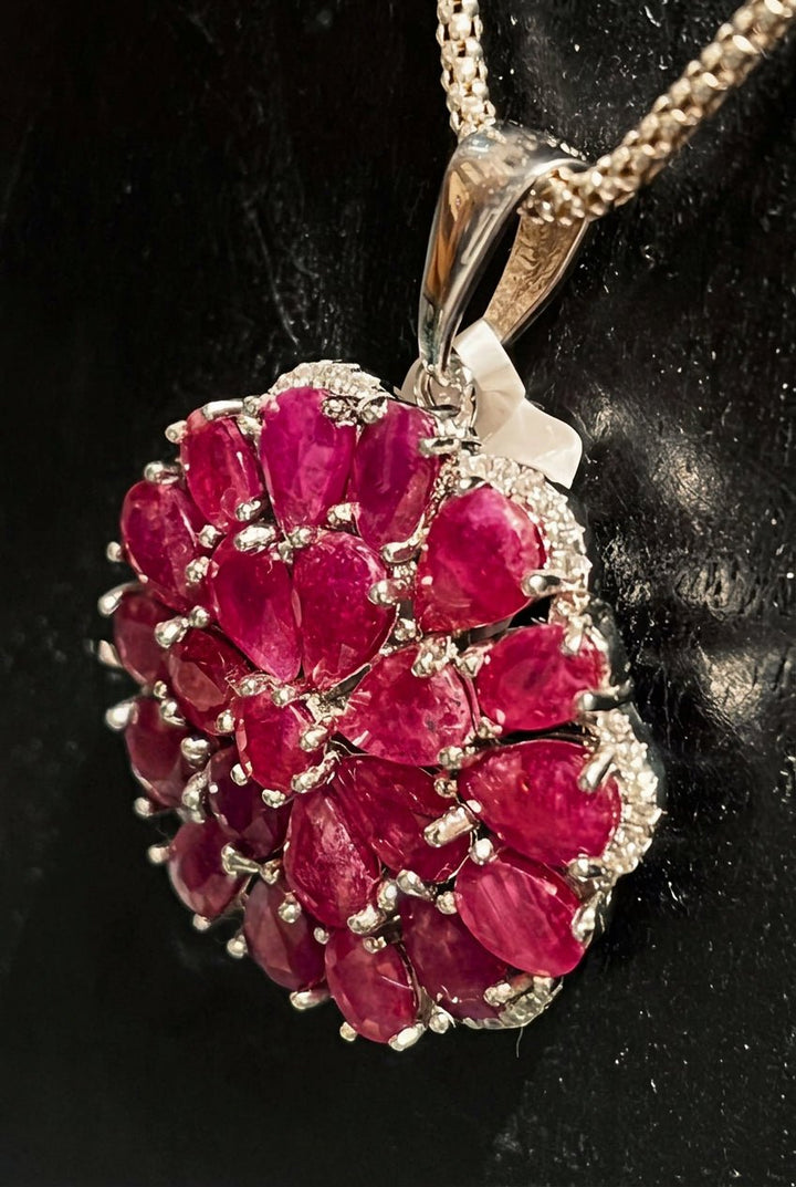 Ruby Pendant - Floating Lotus
