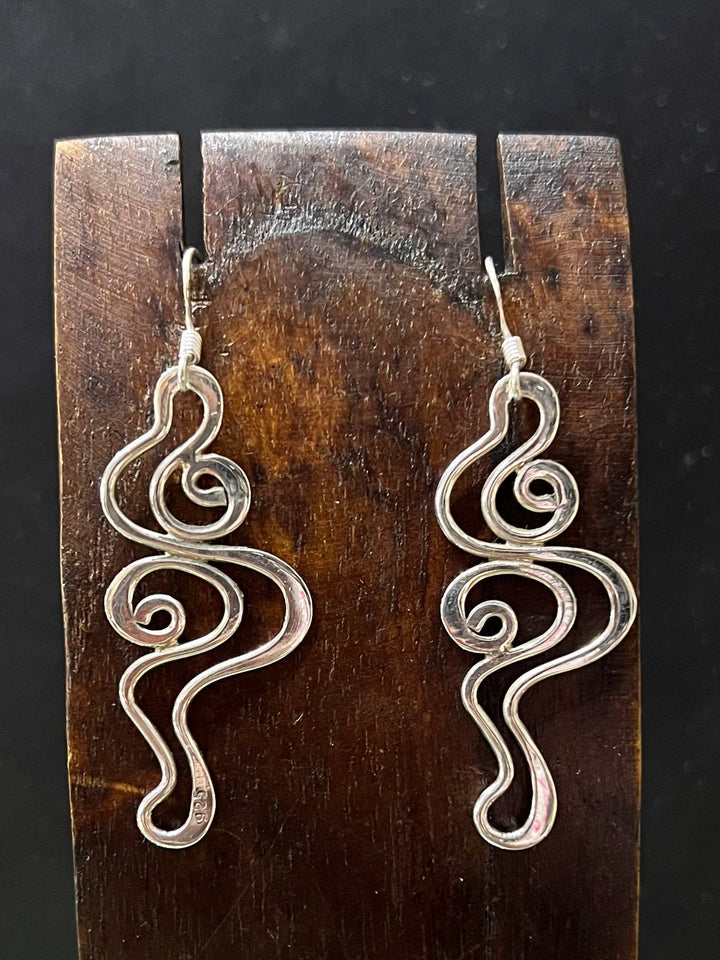 Sterling Silver Swirl Earrings