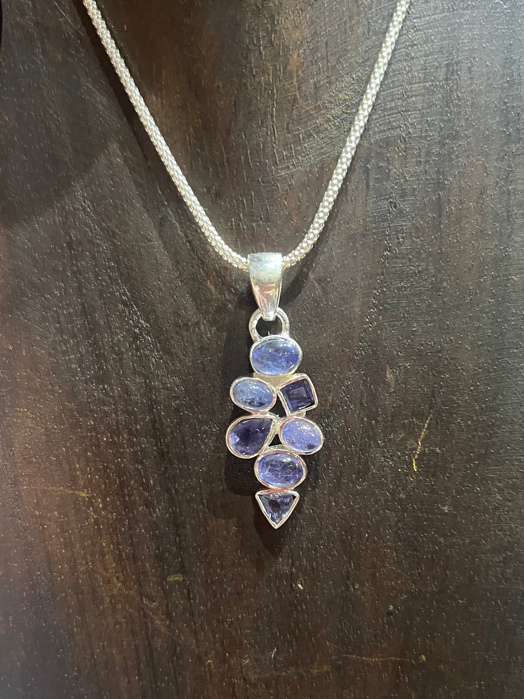 Tanzanite Multi stoned Pendant - Floating Lotus