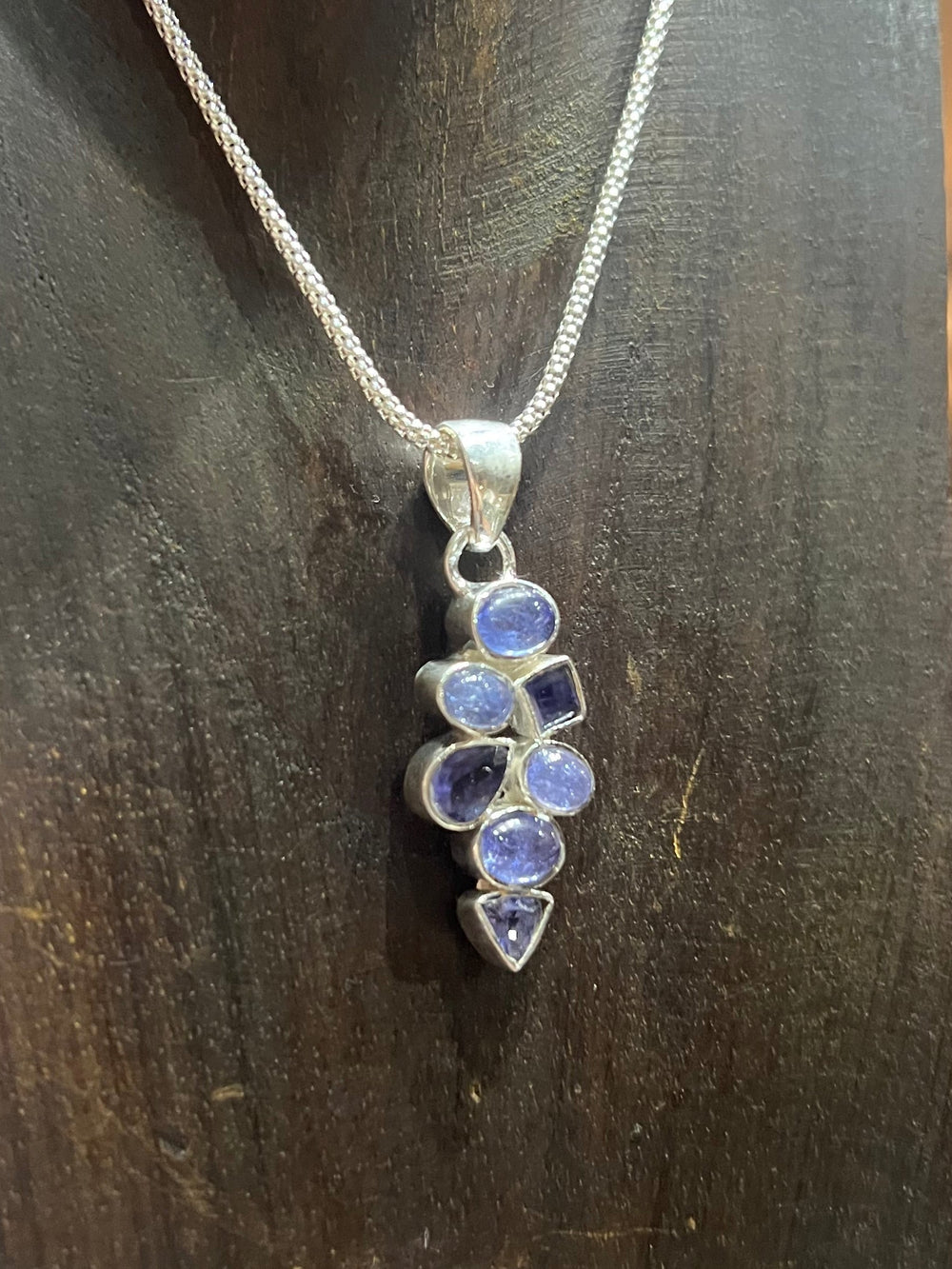 Tanzanite Multi stoned Pendant - Floating Lotus