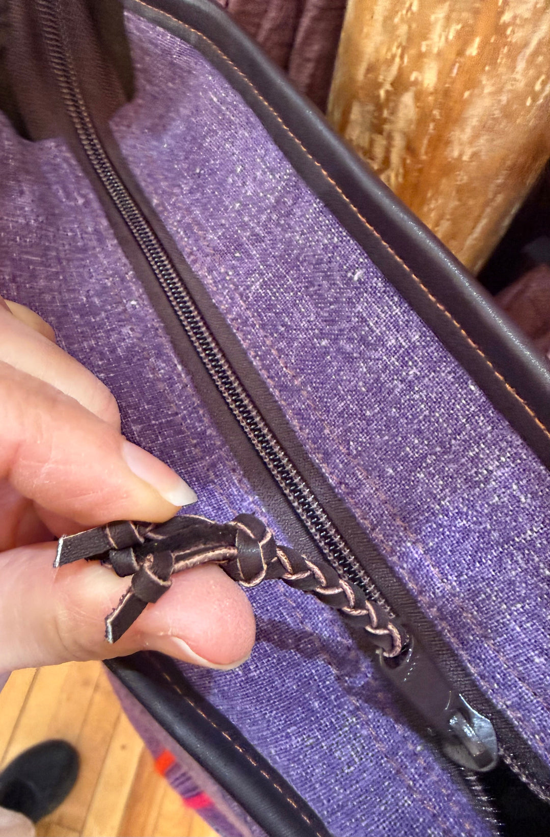 Thai Hilltribe Patch Handbag - Floating Lotus