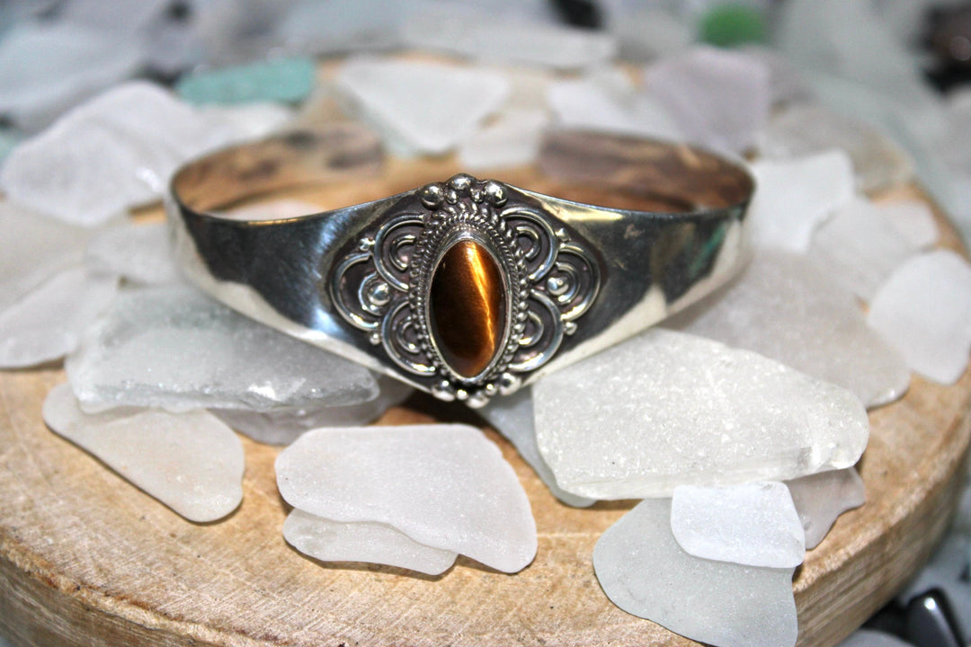 Tigers Eye Bracelet - Floating Lotus