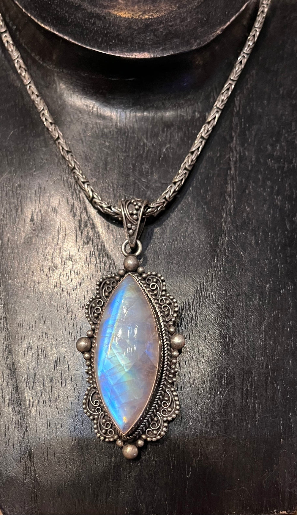 Translucent Moonstone Pendant - Floating Lotus