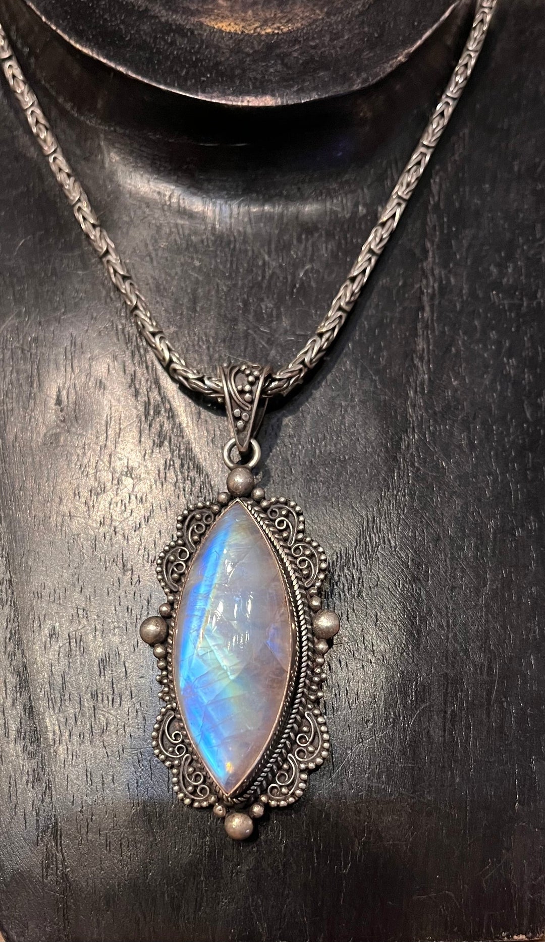 Translucent Moonstone Pendant - Floating Lotus