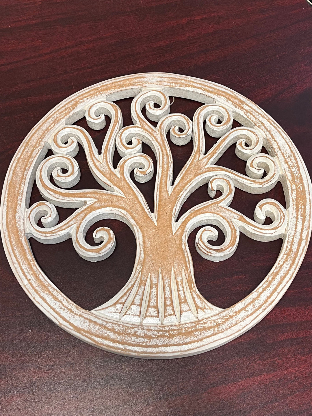 Tree of Life woodcarving - Floating Lotus