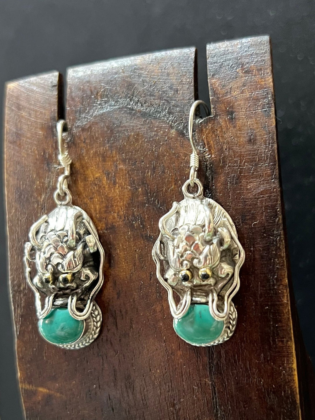 Turquoise Thunder Dragon Earrings