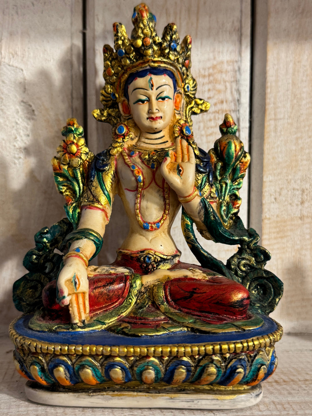White Tara Statue - Floating Lotus