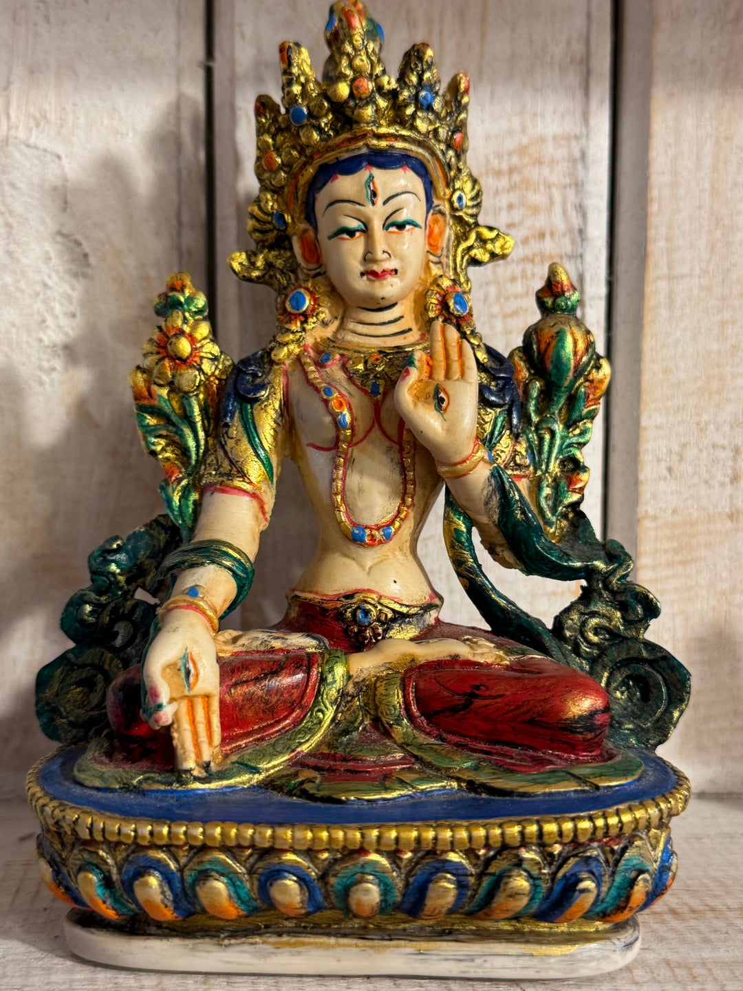 White Tara Statue - Floating Lotus