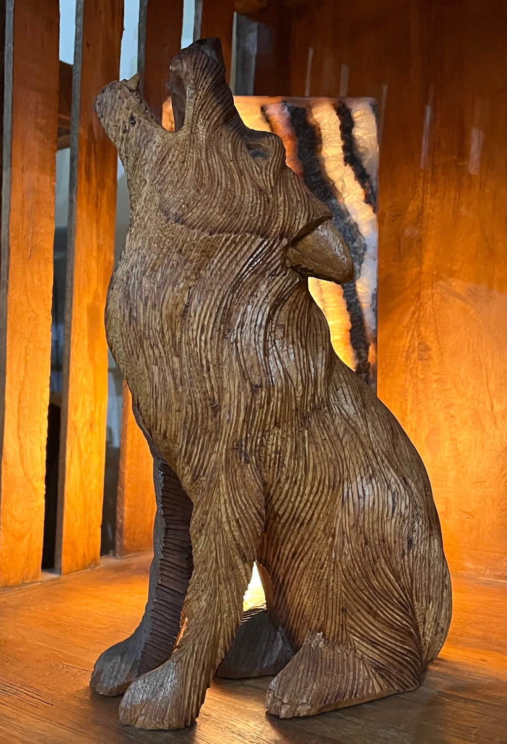 Wolf Statue - Floating Lotus
