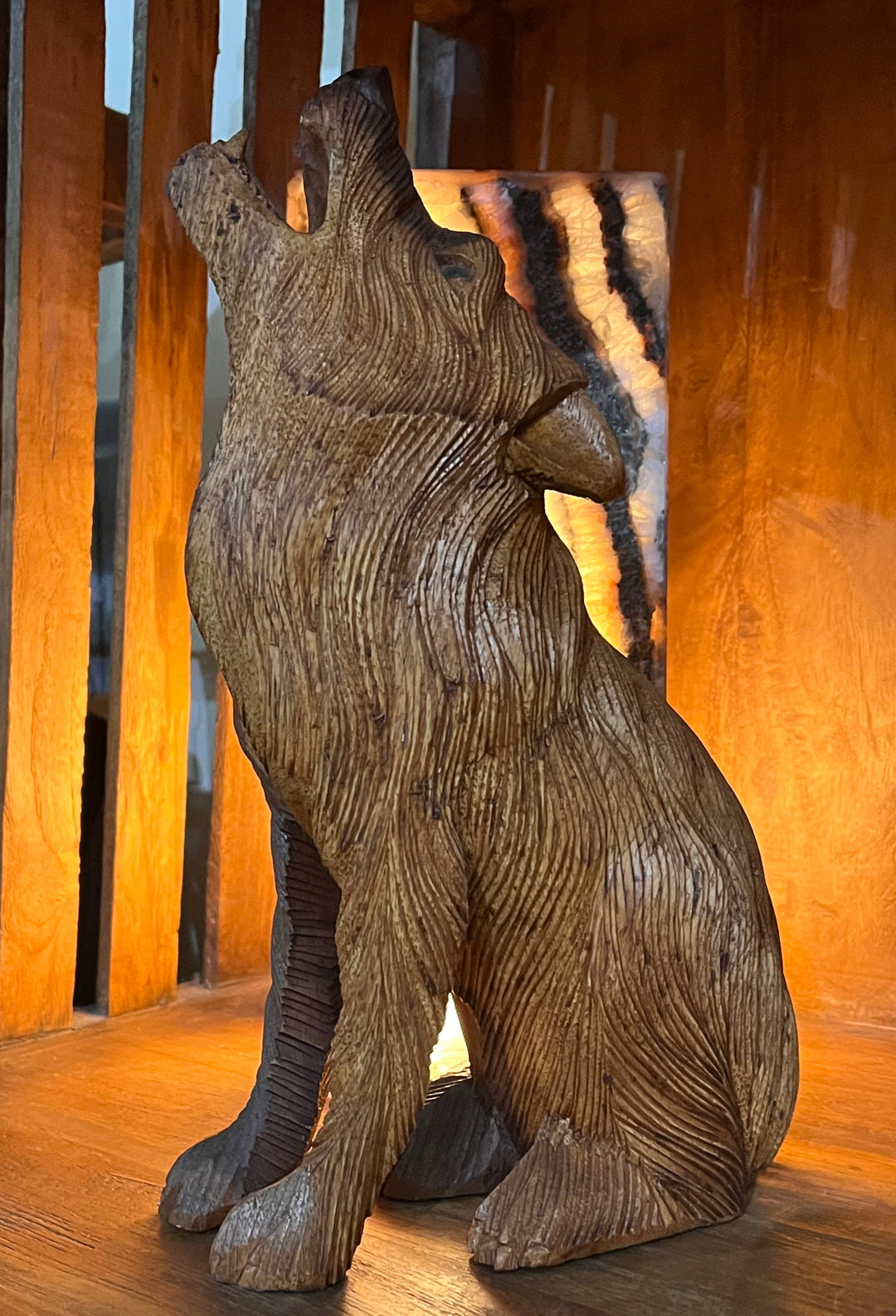 Wolf Statue - Floating Lotus