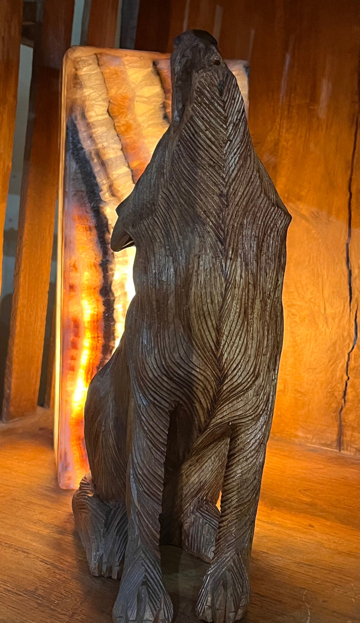 Wolf Statue - Floating Lotus