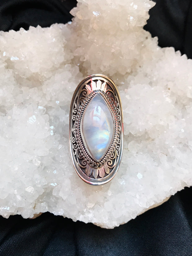 Eye of The Divine Moonstone Ring