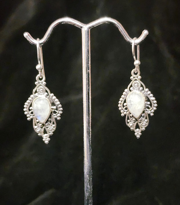 Elegant Drop Moonstone Earrings
