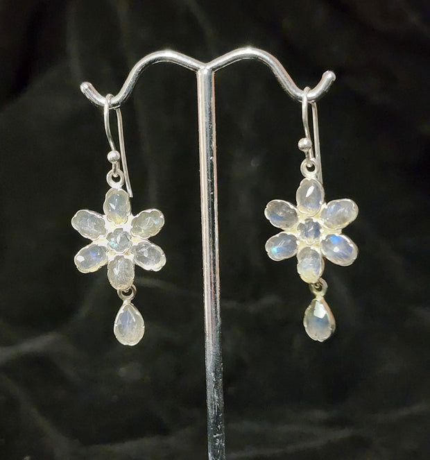 Labradorite Flower Drop Earrings