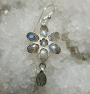 Labradorite Flower Drop Earrings