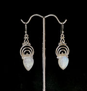 Intricate Drop Moonstone Earrings