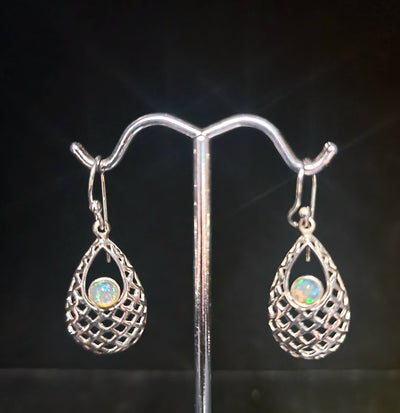 Luminous Drop Opal Earrings