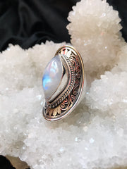 Eye of The Divine Moonstone Ring
