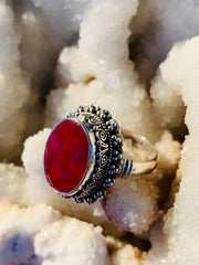 Radiant Compassion Ruby Ring - Floating Lotus