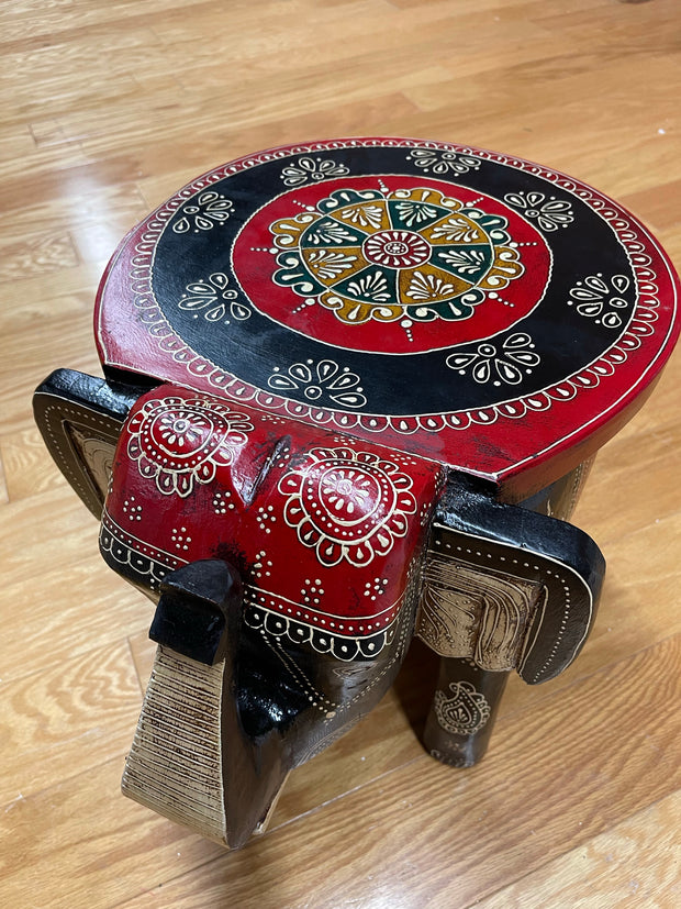 Elephant Stool Painted - New Arrival!