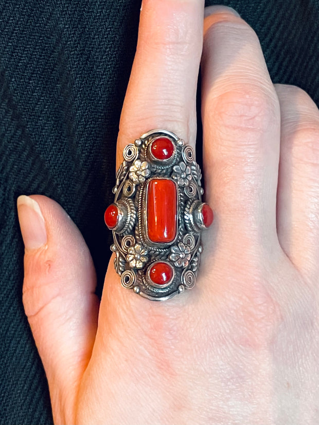 Earth’s Blossom Mountain Coral Ring