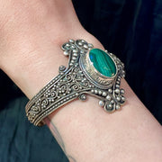 Verdant Malachite Cuff Bracelet