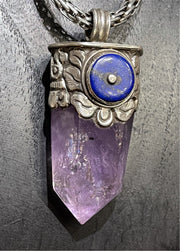 Amethyst and Lapis Pendant