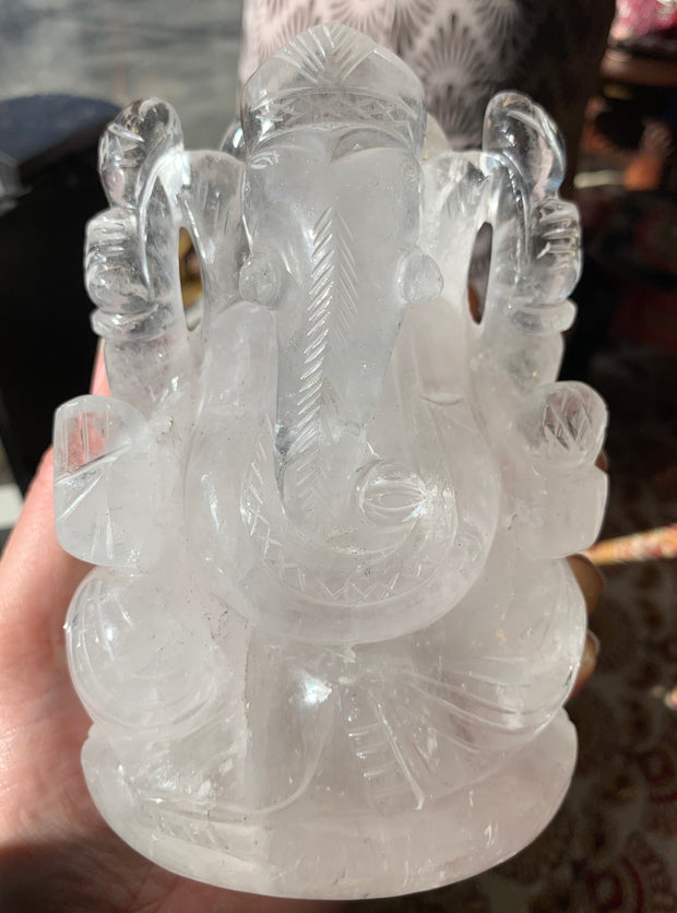 Large Crystal Ganesh Statue