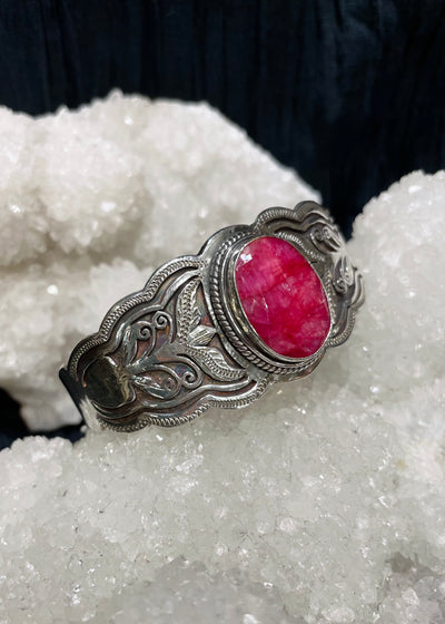 Divine Love Ruby Cuff Bracelet
