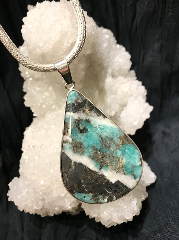 Earth’s Blessing Emerald & Pyrite Pendant