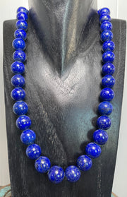 Lapis Lazuli Round Beaded Necklace