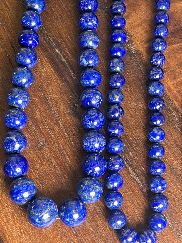 Compassion, Lapis Lazuli Gemstone 108 Bead Mala Convertible Necklace