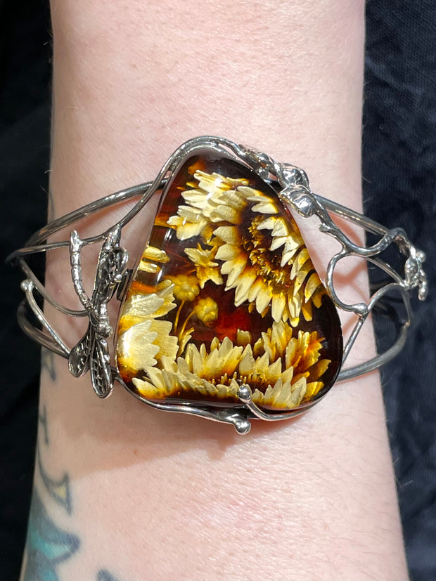 Blissful Sunflower Amber Bracelet