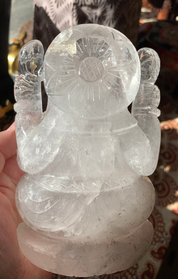 Large Crystal Ganesh Statue