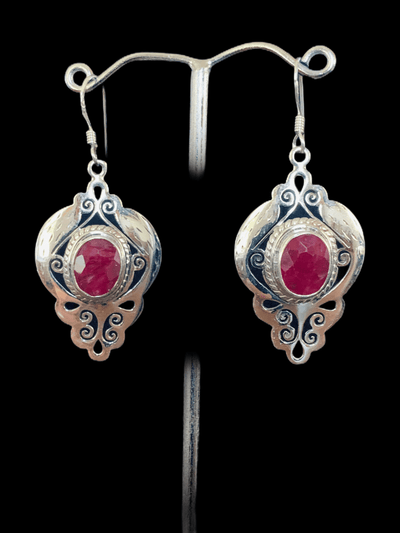 Vermillion Ruby Earrings