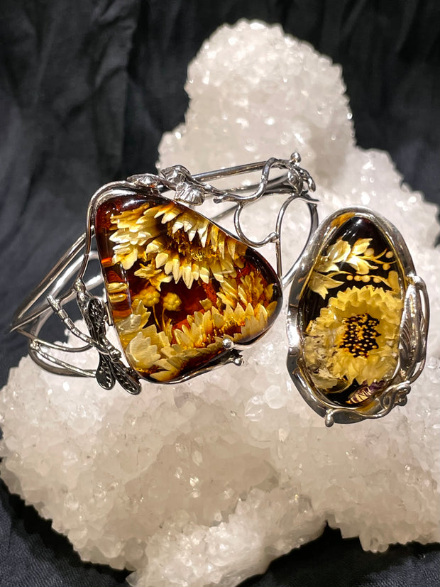 Blissful Sunflower Amber Bracelet